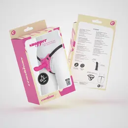 Crushious Snapper Pink Adjustable Strap-On Harness Silicone Set 12.5 cm