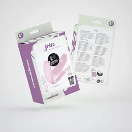 Crushious Fritz Pastel Pink nosivi vibrator sa funkcijom grejanja i daljinskim upravljačem, 14 cm