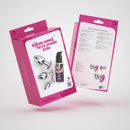 Crushious Bijou Pink Set - Trio of Metal Jewel Intimate Plugs, 3 Sizes