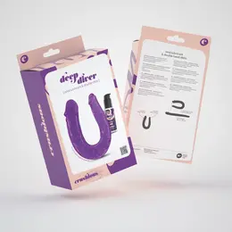 Crushious Deep Diver intimni set sa dvostranim modelom i analnim lubrikantom 50ml ljubičasti