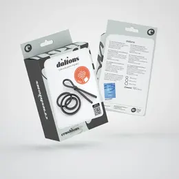 Crushious Daltons crni silikonski set prstenova luksuzni podesivi komplet od 4 dela