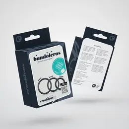 Bandoleros set silikonskih prstenova u crnoj boji, 3 veličine, fleksibilni medicinski silikon