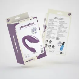 Crushious Pleasuriser Purple C vibrator i lubrikant na bazi vode 50ml