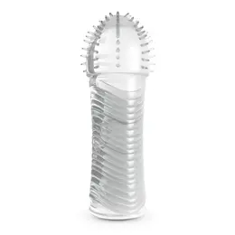 Crushious Ribbed navlaka za intimno poboljšanje providna 15.5cm