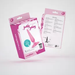 Crushious Jolly Pink, kompaktni silikonski analni čep sa usisnom bazom