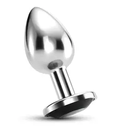 Crushious Bijou mali metalni analni čep sa nakitom crni 6cm