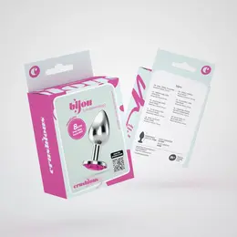 Crushious Bijou Anal Jewel Plug Medium Pink - Elegant Metal Accessory 7 cm