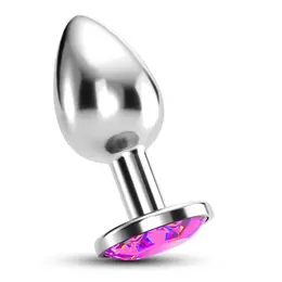 Crushious Bijou intimni analni čep sa draguljem mali roze metalni 6cm