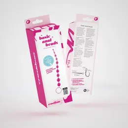 Crushious Flexible Bead Chain Pink 25.4 cm - Soft Rubber Intimate Accessory