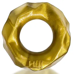 Hunkyjunk Fractal Bronze Comfort Fit Stretch Ring Plus+SILICONE