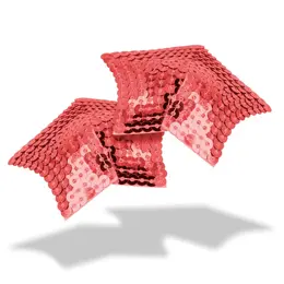 OHMAMA Red Star Sequin Self-Adhesive Reusable Decorative Covers