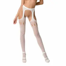 Passion S024 bele mrežaste pantalone, bešavni i rastegljivi dizajn, univerzalna veličina
