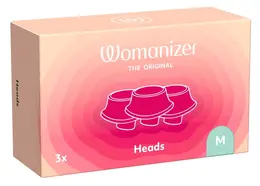 Womanizer Next zamenske glave M, pakovanje od 3 komada, silikon, žalfija zelena