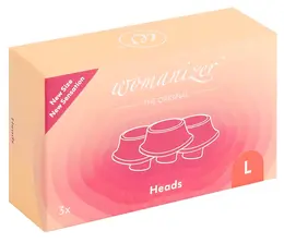 Womanizer zamenske glave L, pakovanje od 3 komada, silikon u boji maline, 23mm