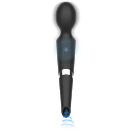 BLACK&SILVER Beck Silicone Wand Massager with Suction Function 2-in-1