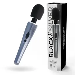 BLACK&SILVER Dexter masažer, punjivi masažer sa 10 modova vibracije, dužina 30.6 cm