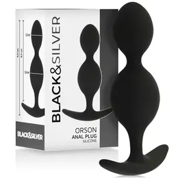 Black&Silver Orson Plug Silicone 2 Waves 9.5cm - Flexible Unisex Design