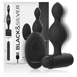 BLACK&SILVER Tucker mali silikonski analni čep sa daljinskim upravljačem, 8 cm