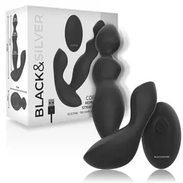 Black&Silver Cora Silikonski Analni Čep sa Daljinskim Upravljanjem, Vodootporan