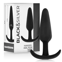 Black&Silver Hansel Silicone Plug with Ergonomic Handle 8.2cm