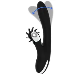 Black & Silver GRIMM WAVE FUNCTION intimni stimulator sa talasnom funkcijom USB 24cm