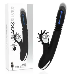 Black&Silver Reed Up & Down Vibe silikonski intimni stimulator 24cm USB