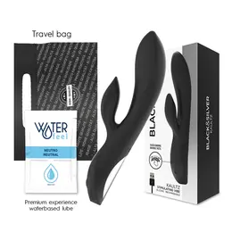 Black & Silver Kaultz Touch Control Duo Vibrator - USB Rechargeable, 10 Modes
