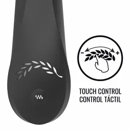 Black & Silver Kaultz Touch Control Duo Vibrator - USB Rechargeable, 10 Modes