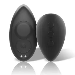 BLACK&SILVER Preston punjivi silikonski vibrator za gaćice u crnoj boji