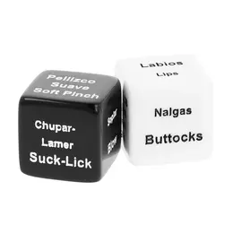 BLACK&SILVER Kockice za parove, Interaktivni set za igru, 2 cm, Satenska vrećica