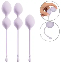 beau coeur Elorin set za vežbanje, trodelni set silikonskih Kegelovih kuglica