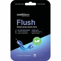 CoolMann Flush Fiber Complex Plant-Based Dietary Supplement 60 Capsules