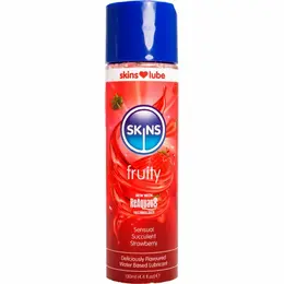 Skins Fruity lubrikant na bazi vode sa ukusom jagode 130ml formula bez šećera