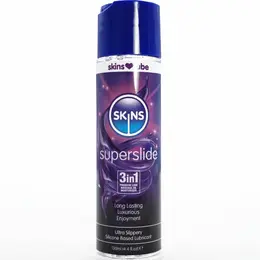 Skins Superslide Silicone-Based Lubricant 130ml - Ultra-Long Lasting, Waterproof