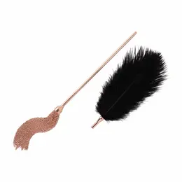 Rosy Gold Feather Tickler & Whip luksuzni 2 u 1 dodatak u boji ružičastog zlata