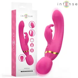Intense Winona dvostrani vibrator rabbit i wand, silikon, 245mm, roze