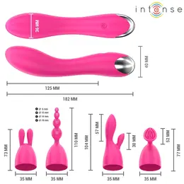 Intense Cher set vibratora sa zamenjivim glavama sa 4 različita nastavka i 20 modova vibracije