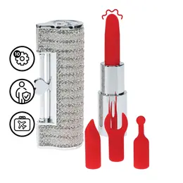 Loveline Angel Lipstick Multi-Attachment Vibrirajući Uređaj Prozirni