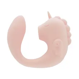 Unihorn C-Horse Coral Throb dvostruki vibrirajući intimni stimulator silikonski roze