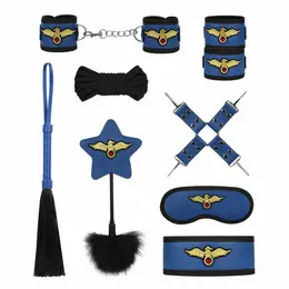 Easytoys Pilot’s Passion 11-delni BDSM set za vezivanje crni