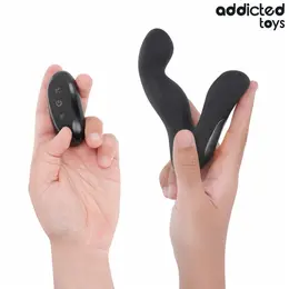 Addicted Toys Oscillating Perineal Massager Remote 10 Modes Black 147mm