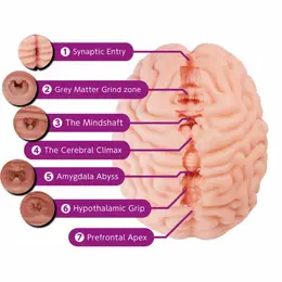 Seiraku Toys XTC Japan Brain Hacker DX intimni stimulator Peach, tekstura sa 7 zona, vrhunski kvalitet