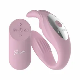 Teazers Bunny Dual-Action Couple Device with Remote, Pink, USB Rechargeable