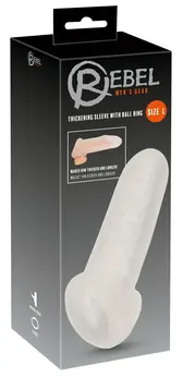 Rebel Thickening Intimate Sleeve L providna zadebljavajuća navlaka 16.5 cm od rastegljivog TPE materijala