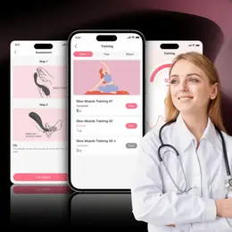 Honey Play Box PUFF pametni Kegel trenažer u crvenoj boji sa podesivim sistemom kontrole preko aplikacije