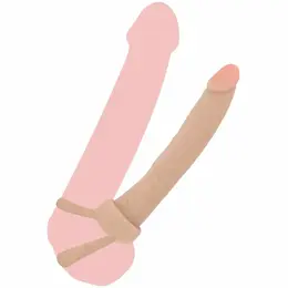 ToyJoy Get Real Double Trouble dvostrani silikonski model 16cm bež