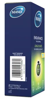 Manix Endurance Time Control 12-Pack Performance Delay Condoms 53mm
