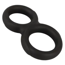 Erecto Double Support Ring fleksibilni dvostruki prsten od tečnog silikona crni 19g