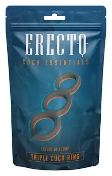 Erecto Triple Ring crni anatomski sistem podrške od tečnog silikona