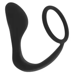OHMAMA Silicone Plug with Flexible Ring 10.5 cm - Ergonomic Design, Black